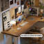 Bureau en L en bois massif avec base en acrylique-923348785