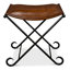 Mozambique Leather Accent Stool