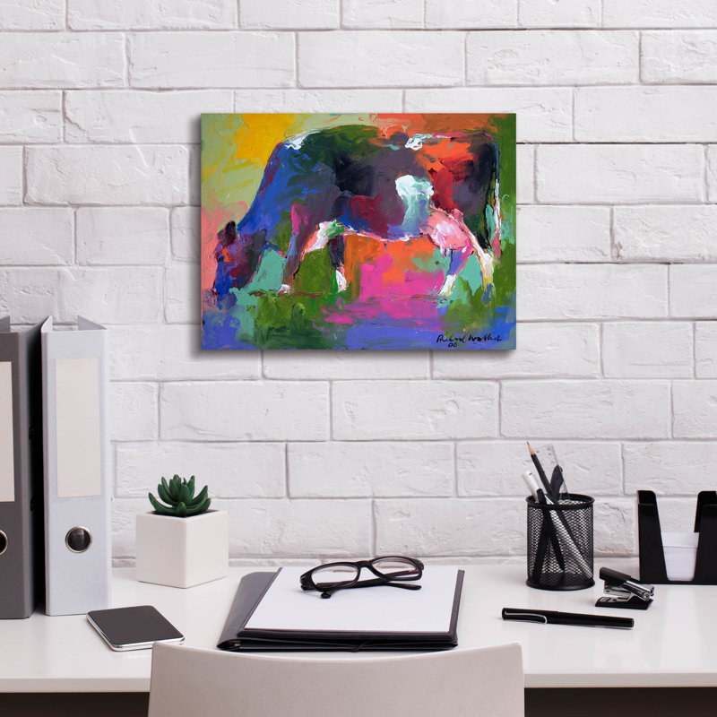 Art mural sur toile Wrought Studio ™ «Cow 2» par Richard Wallich, H 12 po x l 16 po x P 0,75 po