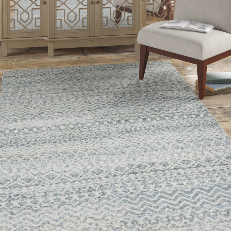 Aube Viscose Chevron Indoor Rug, Rectangle 7'9" x 9'9"