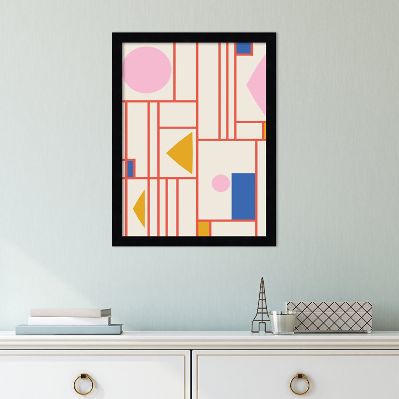 Framed Shapes by Beth Vassalo, Black, 13" H x 10" W x 1" D