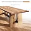 Bureau de direction rectangulaire en bois massif