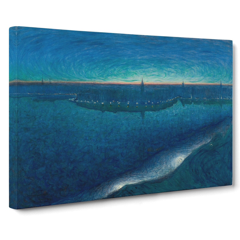 Dawn over Riddarfjarden by Eugene Jansson - Wrapped Canvas, 40cm H x 60cm W x 3cm D