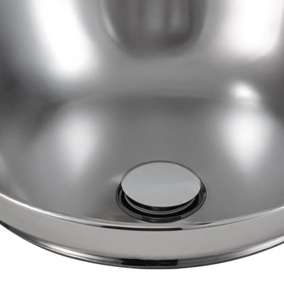 Metro Lane 385mm L x 385mm W Glossy Ceramic Circular Sink