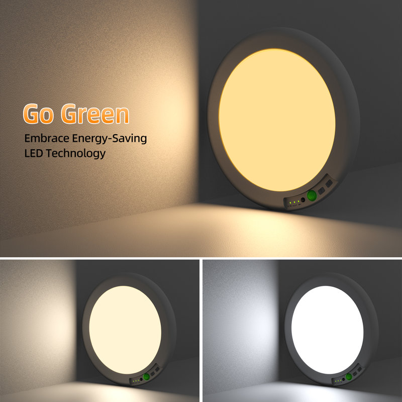 4 Pack Rechargeable Motion Sensor Ceiling Light Fixture with Remote, 4000mAh Battery, 3 Colors, Dimmable, USB-C Charging, Cordless Closet Light, Battery Operated, 8 Inch