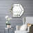 Manufactured Wood Frame Vertical Hexagon Mirror