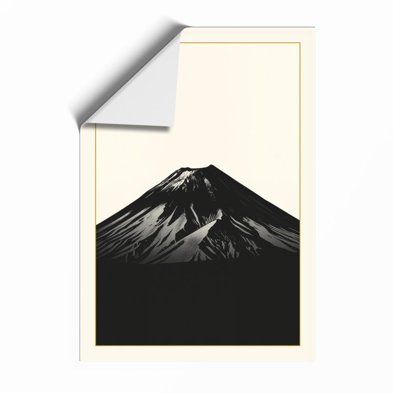 Snow-Capped Volcano Minimalist - Print, Unframed, A3 - 42.0 x 29.7 cm