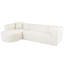 Canapé modulaire Boneless de style moderne, canapé modulaire en éponge, canapé modulaire en forme de L avec un design incurvé élégant et un tissu chenille luxueux, deux coussins décoratifs, pour le salon