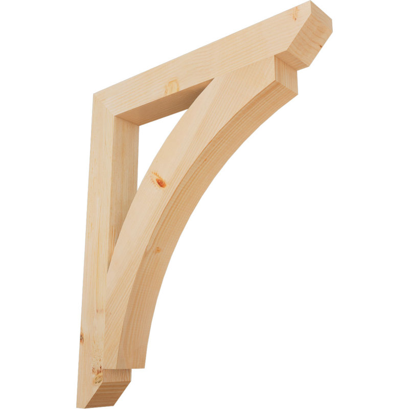 Wood Bracket/Corbel, Douglas Fir, 36"H x 3.5"W x 30"D