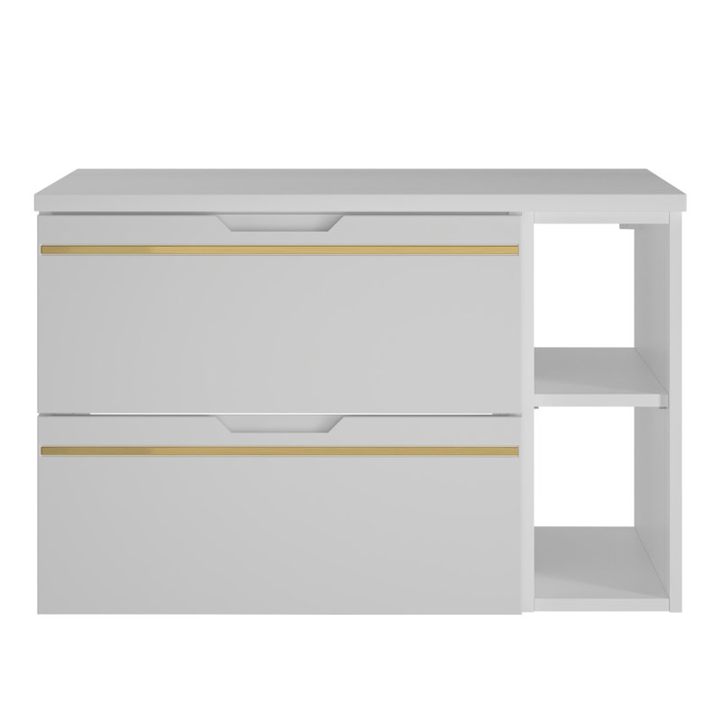 Ariadny Wall Mounted Required Bathroom Storage Furniture Set