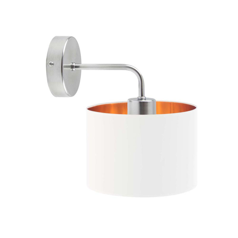 Keomi Steel Armed Sconce, White