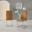 Loren Faux Leather Dining Chairs with Chrome Legs Upholstered Modern Design-2071178541