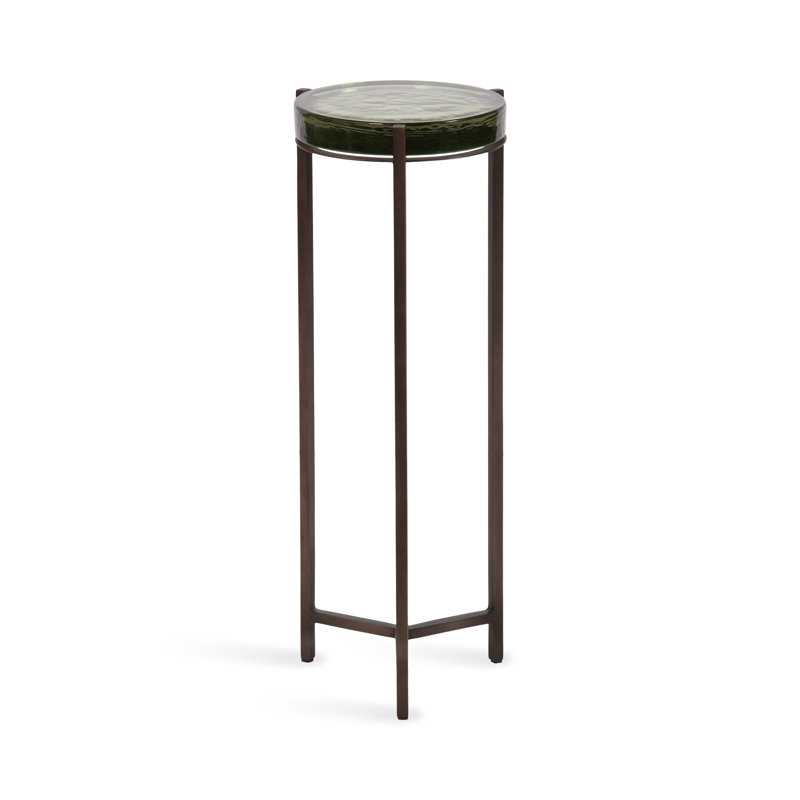 Table de bout Eveland Stone, Verre vert, Bronze