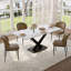 Table de salle à manger en marbre 63 po 63 po-787120932-787120931