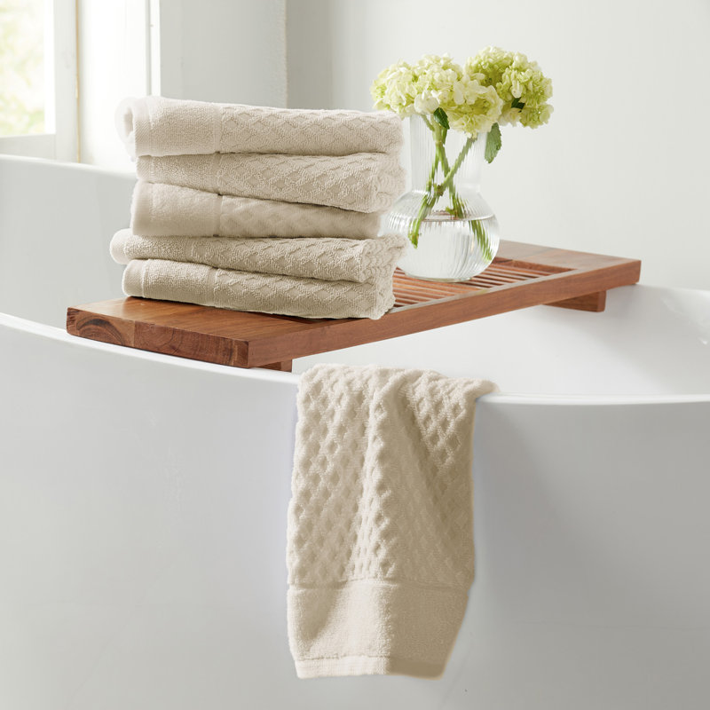 Ensemble de serviettes 100% coton ultra doux et absorbant, Avoine, Washcloths - 6 Pack