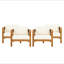Fauteuil club d'extérieur en bois d'acacia avec coussins (ensemble de 2), ensemble de conversation-2066711867