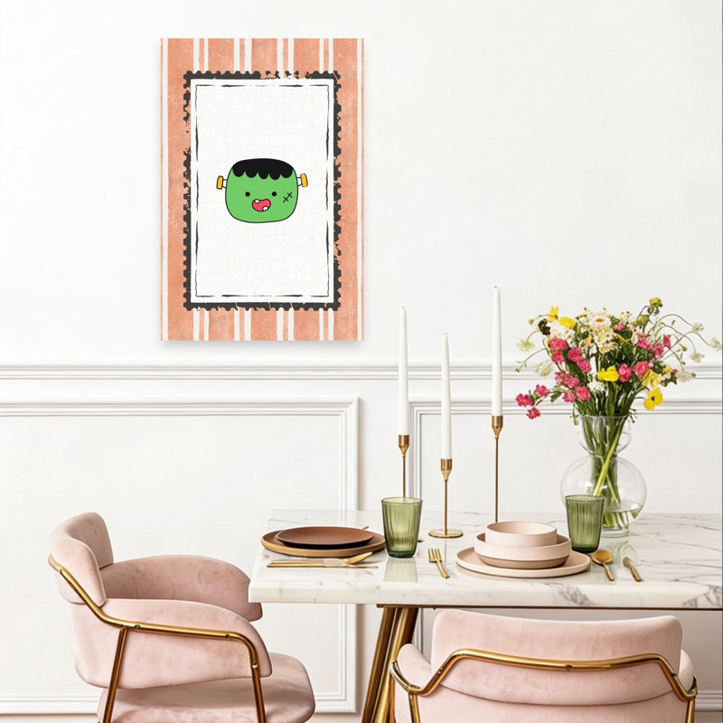 Cute Frankenstein Monster Playful Abstract Contemporary Wall Art Print by Jolly And Dash - Print, 60.96cm H x 40.64cm W