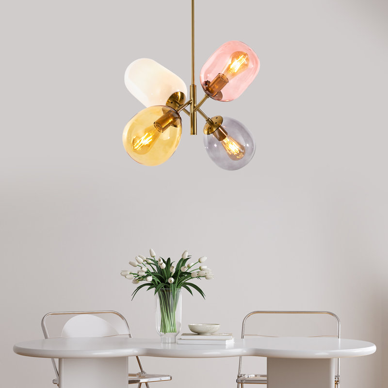 Lustre linéaire moderne Spoutnik à 4 lumières Durian