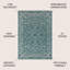Tapis sarcelle / gris tissé texturé Hagerman-1881205364