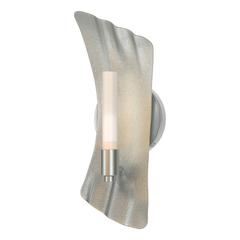 Crest Steel Armed Sconce, Vintage Platinum