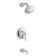 Finial® Rite-Temp Pressure-Balancing Bath and Shower Faucet Trim with Push-Button Diverter and Lever Handle, Valve Not Included