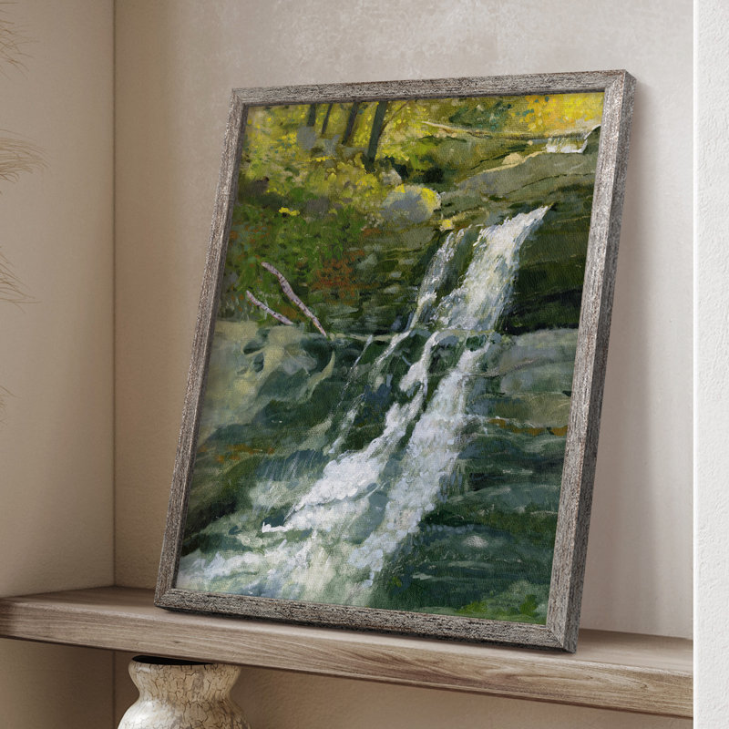 Impression encadrée Kent Falls - bois massif, H 11 po x l 9 po