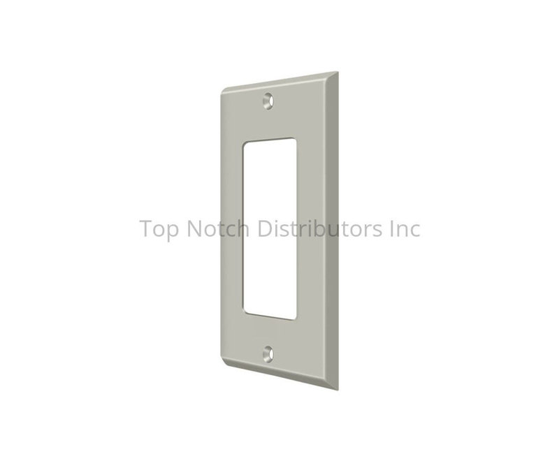 Deltana SWP4754U15A Switch Plate; Single Rocker; Antique Nickel Finish, Satin Nickel
