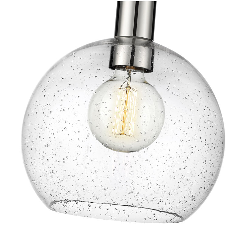 Luminaire suspendu 1 lumière Margo, Nickel poli
