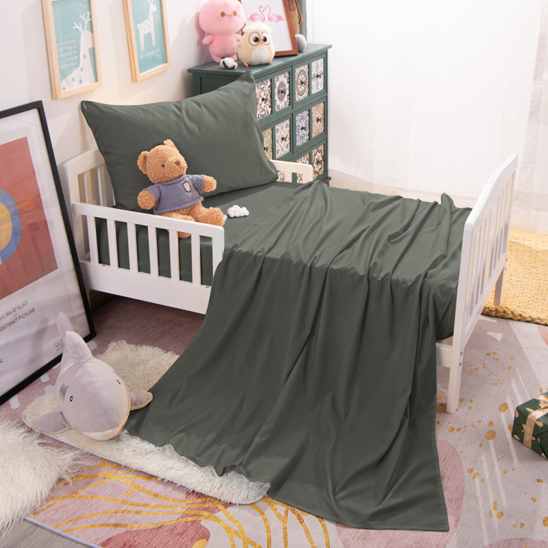 Ensemble de draps pour tout-petits 3 pièces, ensemble de draps pour lit de bébé en microfibre brossée 1800 - NTBAY