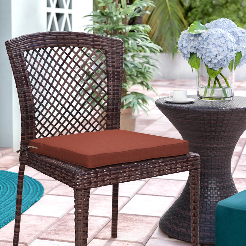 Pina Outdoor Dining Chair Cushion Cover, 5" H x 23" W x 23" D, Henna Red