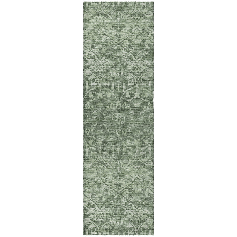Tapis serpentin haut de gamme Premium ADS40, Vert, Tapis de couloir 2 pi 3 po x 7 pi 6 po