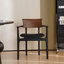 Chaise avec accoudoirs noirs de 23,62 po (ensemble de 2)