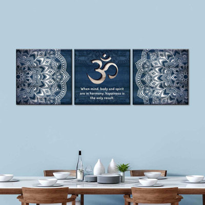 " Harmony Happiness Zen " 3 - Pieces