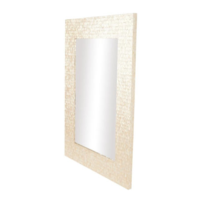 Cotrina Mother of Pearl Shell Handmade Mosaic Cream Wall Mirror