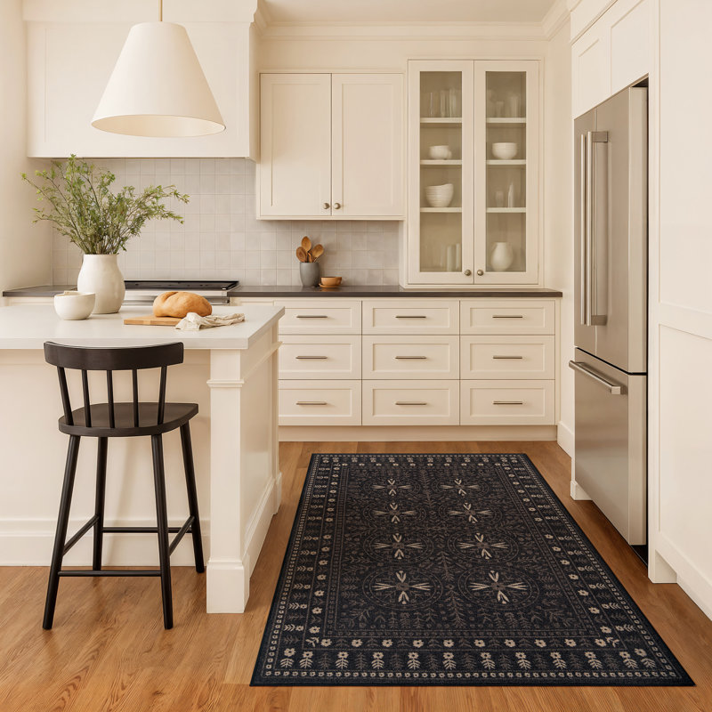 Tapis d'intérieur tissé à la machine Bolvan, Darkgray, 3' 3" x 5'