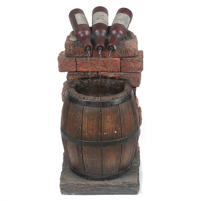 Hand Crafted Weather Resistant Floor Fountain with Light