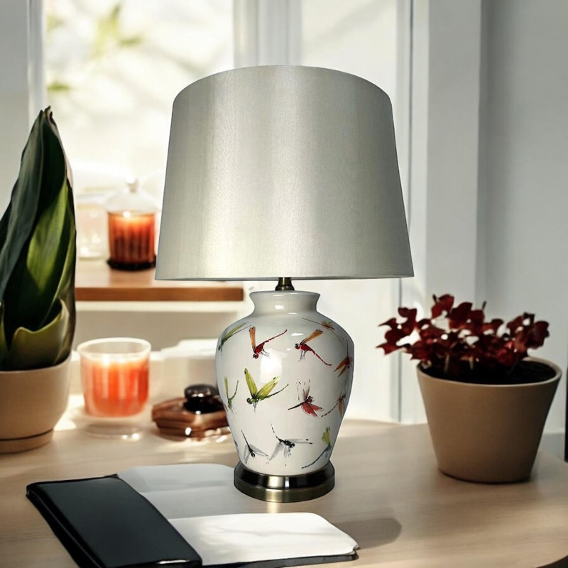 Snaresbrook Ceramic Table Lamp, Silver