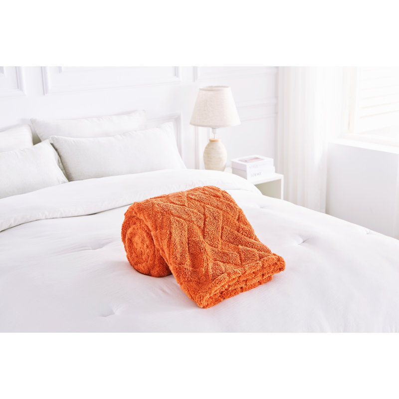 Sahen Standard Throw Blanket, Rust, 130cm W x 180cm L