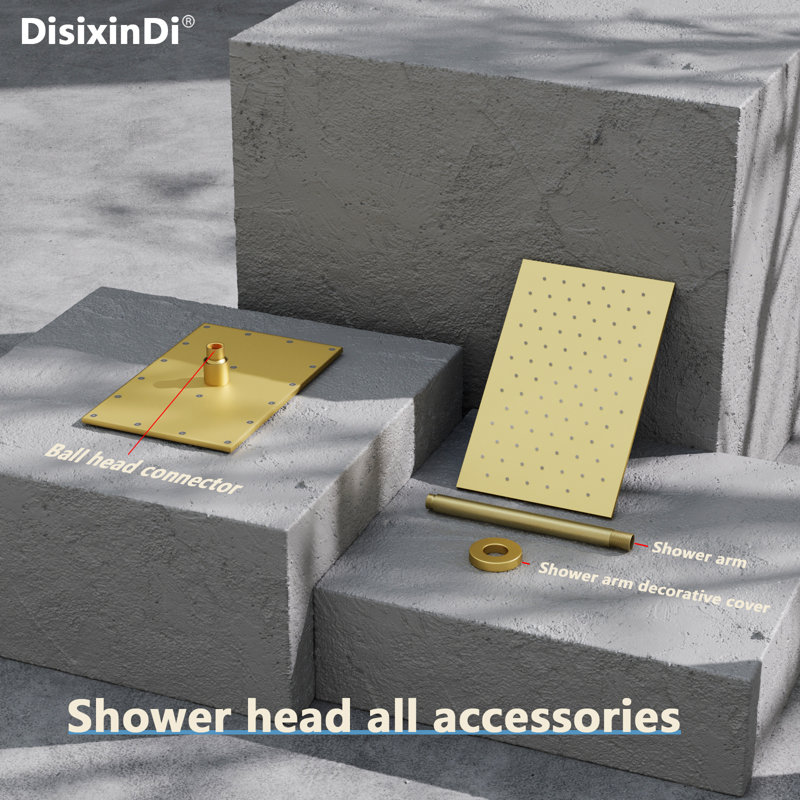Système de douche à pluie moderne, pomme de douche de pluie au plafond avec douchette, ensemble de robinet de douche