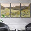 Nature, fougères imprimées X, ensemble encadré sur toile 3 pièces-97709600-97709606