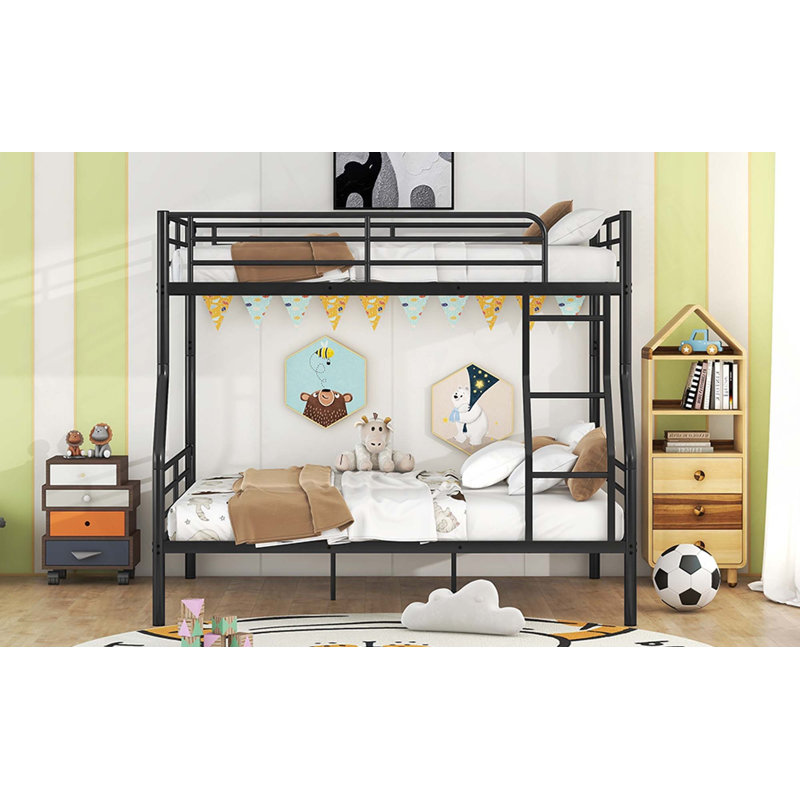 Lit superposé en métal pour enfants, Noir