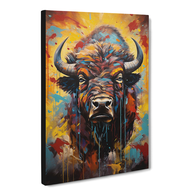 Buffalo Hard Edge - Wrapped Canvas, 50cm H x 35cm W x 3cm D