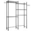 Over The Washer and Dryer Storage Shelf, 5 Tier Laundry Room Drying Rack with Hanger Rod and Hooks, Adjustable Over Washer and Dryer Shelves, Laundry Room Shelf Storage Space Saver