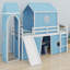 Lit superposé pour enfant avec tente coulissante et tour Messerly-1554209652-1554209651