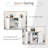 180? Rotating White L-Shaped Computer Desk with Storage, Drawer & Cabinet