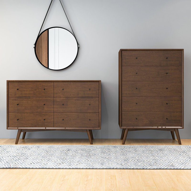 shamar mid century modern 6 drawer double dresser 6 Drawer Mid-Century Modern Dressers & Chests You'll Love