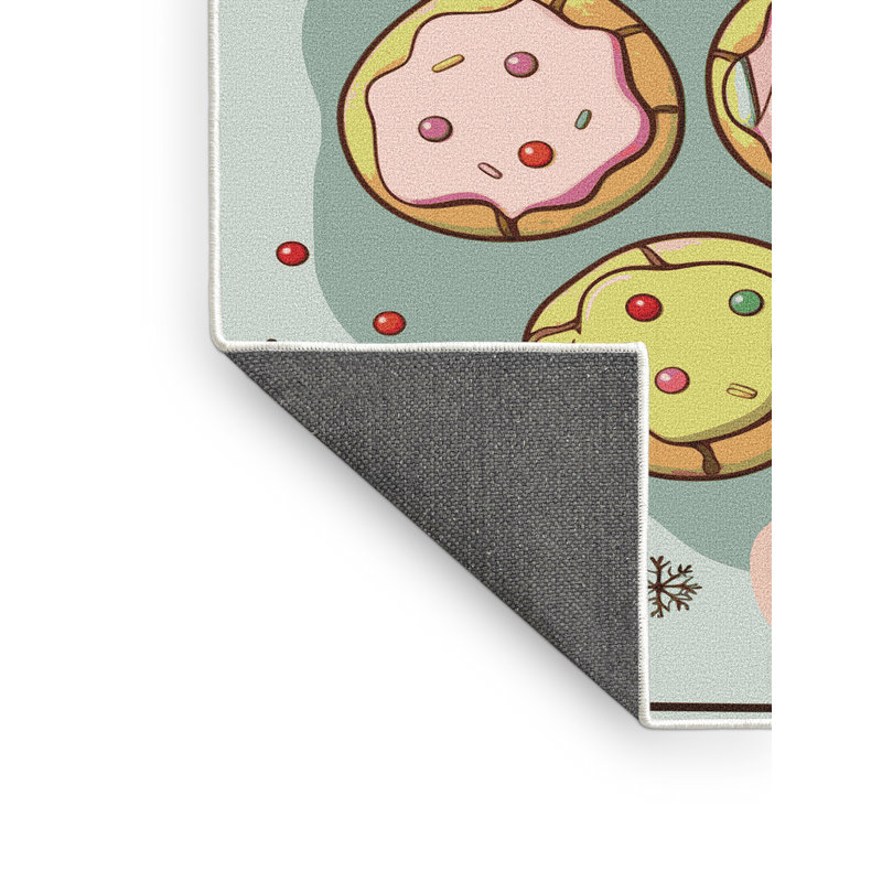 Tapis de vacances The Holiday Aisle® Cookies, Rectangulaire 3 pi x 5 pi