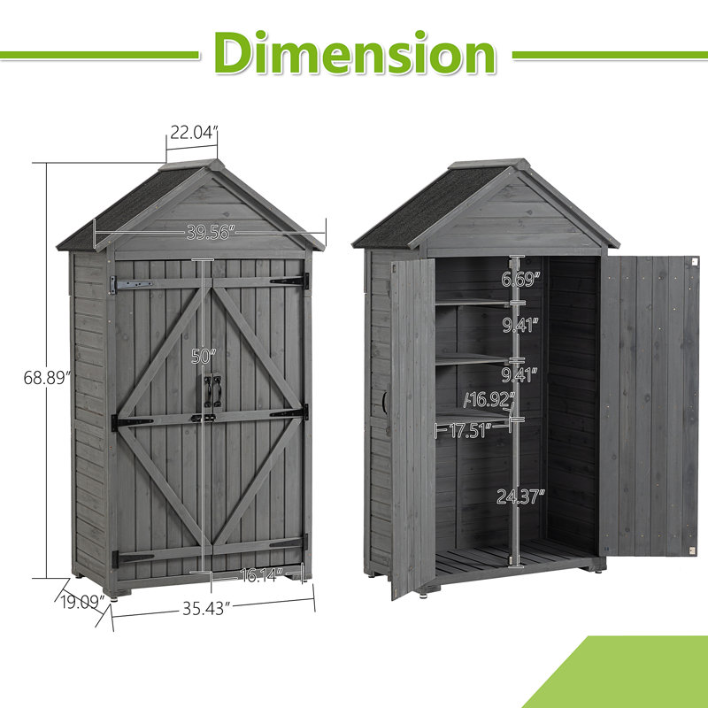 Armoire de rangement extérieure, Gris