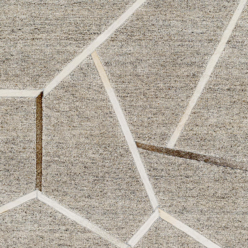 Avielle Handmade Medium Gray Rug, Rectangle 2' x 3'