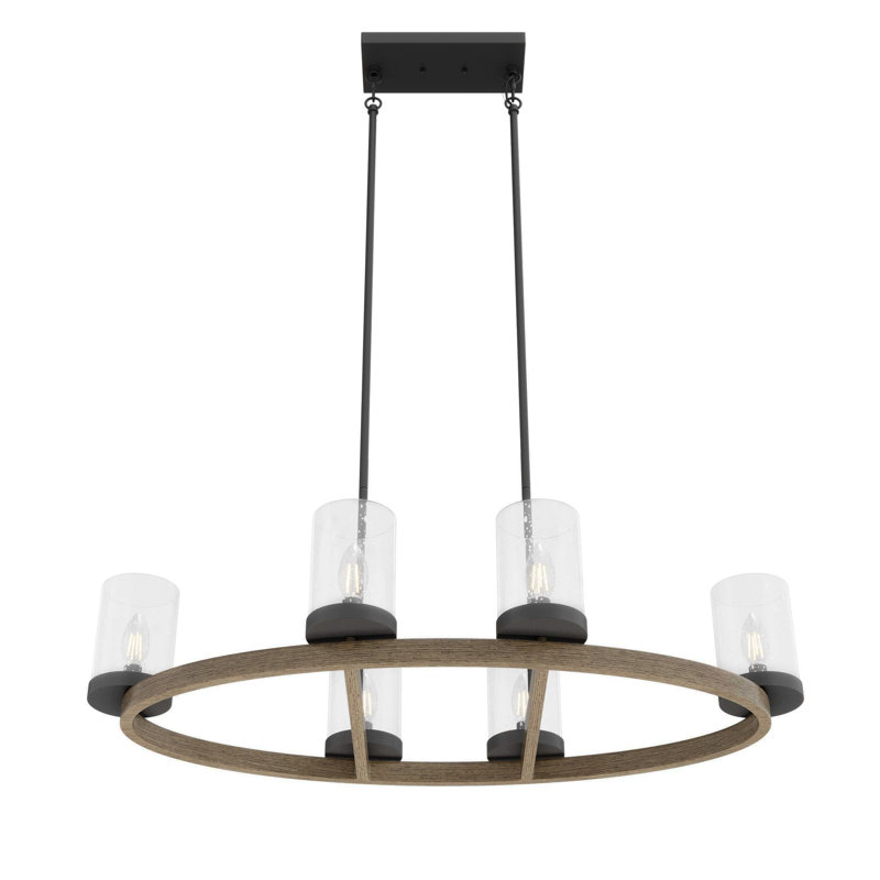 Ashveer 6 - Light Wagon Wheel Chandelier